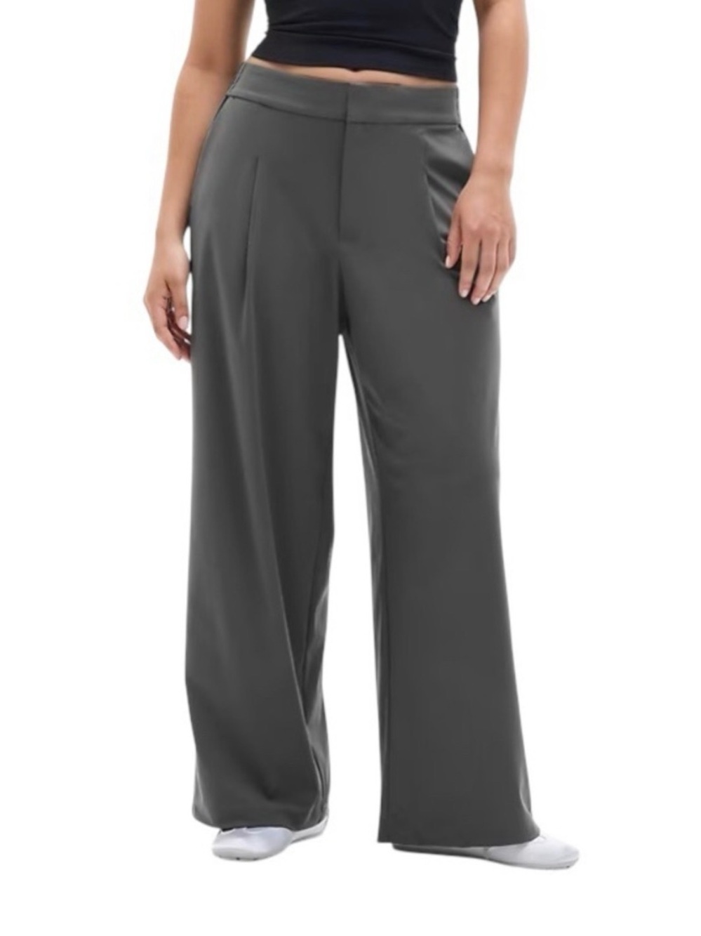 Athleta Pinnacle High Rise Trouser Charcoal Gray Size 6